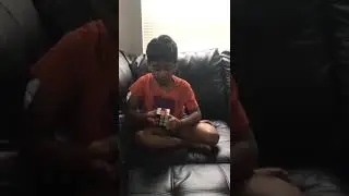 My son's rubik's cube. 4.5 year old
