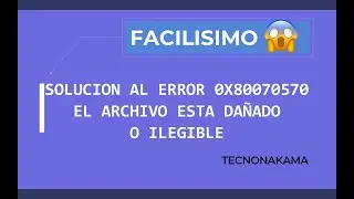😱SOLUTION TO ERROR 0X80070570 The file or directory is damaged or unreadable WINDOWS 10