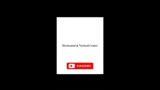 Horizontal and Vertical Center Div|Horizontal and Vertical Center Element #shorts