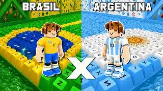 BRAZIL VS ARGENTINA KEYBOARD PARKOUR CHALLENGE IN ROBLOX