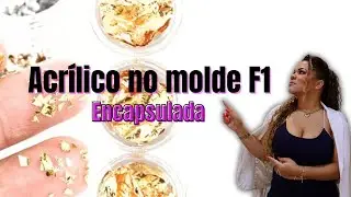 Como encapsular  unhas  no acrílico de uma forma fácil [passo a passo] #moldef1 #alongamentosdeunhas
