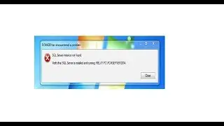 SQL Server instance not found | on PCM600 | Verify that SQL server is installed and running