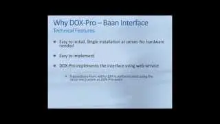DOX-Pro - Baan Interface Solution