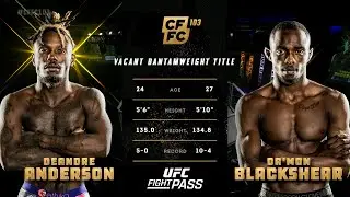 Cage Fury FC 103: Da’mon Blackshear vs Deandre Anderson | November 19, 2021
