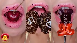 ASMR Satisfying Eating Sounds TANGHULU FRUIT GUMMIES 먹방