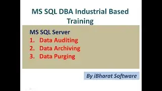 01. MS SQL Server Data Achievable | Data Purging | Data Auditing  | In English 