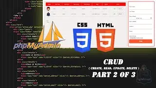 How to Create simple CRUD (Create, Read, Update, Delete) with HTML, CSS & PHP. For Beginners Part 2