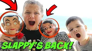 SLAPPY'S BACK! Slappy and Danny Followed Us To The Beach! Goosebumps In Real Life!