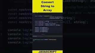 CONVERT STRING TO ARRAY IN JAVASCRIPT 🔥 