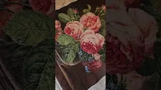 Розы в стекляной вазе, ЭСТЭ, оформление)