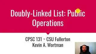 Doubly-Linked List: Public Operations