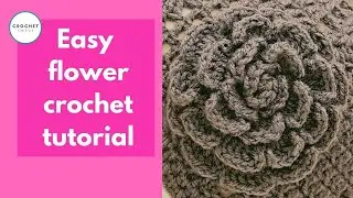Easy Rose Flower Crochet tutorial 