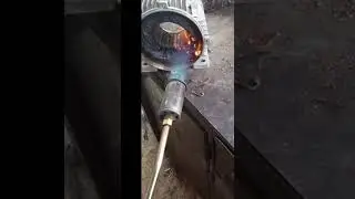 como  dse extrae las bobinas  rapido quemado del estator con flama a gas #mantenimientoelectrico #el