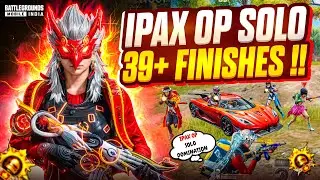 I MADE WORLD RECORD OF 39 SOLO FINISHES🔥| Fastest Solo vs Squad Gameplay‼️| BGMI