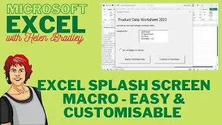 Excel Splash Screen Macro - Display on Opening a File