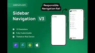 FlutterFlow Sidebar Navigation 📱💻 Responsive Rail + Drawer 🧭 