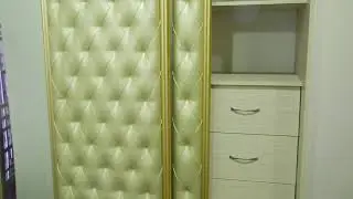 Шкаф купе с мягкими фасадами в каретной стяжке
