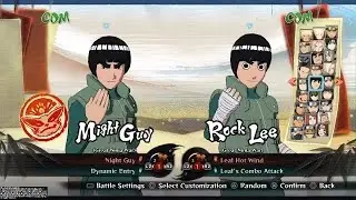 Might Guy vs Rock Lee (4th Great Ninja War) - Naruto Shippuden Ultimate Ninja Storm 4 cpu vs cpu