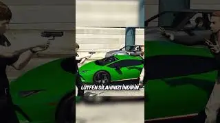 polis olup lamborghini çaldık 😈 #shorts #gta