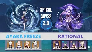 AYAKA PERMAFREEZE - RAIDEN NATIONAL SPIRAL ABYSS 3.0 | GENSHIN IMPACT
