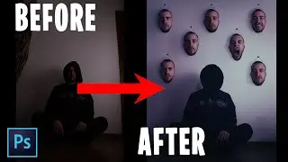 Faces On The Wall Surrealistic Selfportrait Photo Manipulation Tutorial Adobe Photoshop
