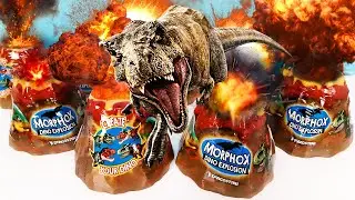 ОПАСНОЕ ИЗВЕРЖЕНИЕ ВУЛКАНОВ С ДИНОЗАВРАМИ! Сюрпризы Morphox Dino Explosion 2020 игрушки ДеАгостини