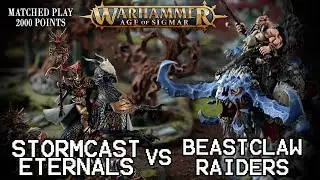 STORMCAST ETERNALS vs. BEASTCLAW RAIDERS (2000 pts. Warhammer Age of Sigmar Battle Report)