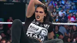 Rhea Ripley Gets DDT By Zelina Vega on WWE SmackDown (Apr. 28, 2023)
