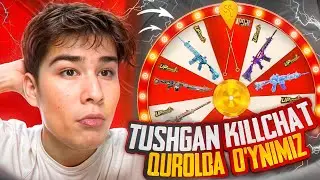 RULETKADAN TUSHGAN RANDOM KILLCHATLI QUROLDA O’YNADIK😈| PUBG MOBILE
