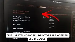 Como Criar ATALHO No Desktop Do Windows 10/11 Para Acessar As Configurações do BIOS/UEFI
