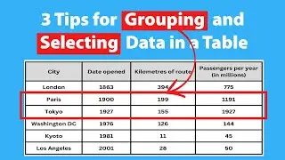 3 tips for *grouping* and *selecting* data in an ielts writing task 1 table