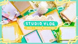 Studio Vlog 🍐 How I Make Notepads | Small Business Shop Preparation ep. 2