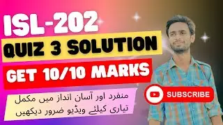 ISL202 QUIZ 3 SOLUTION 2023 || ISL202 QUIZ 3 SOLUTION