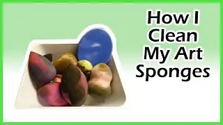 How I clean my art sponges