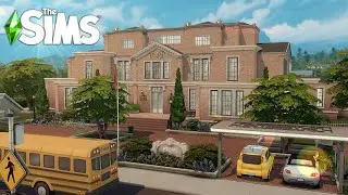 I built a High school in Copperdale | Basketball court and a swimming pool | The Sims 4 Speed Build