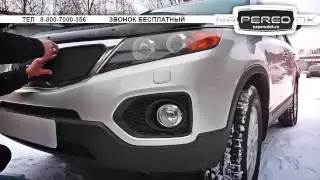 Защита радиатора на KIA Sorento 2 2009-2012 г.Киа Соренто 2 2009-2012 г в naperedok