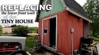 Shed-to-Tiny House ― Beginning the Reframing of the Lower Front Wall