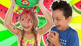WATERMELON SMASH CHALLENGE  🍉 💦 WATER ROULETTE GAME!