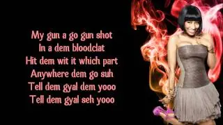 Nicki Minaj  - Gun Shot (ft. Beenie Man) Lyrics Video