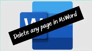 How to delete any page in MsWord #microsoft #microsoftword #msword