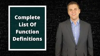 A Complete List Of Function Definitions