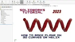 The Ultimate SOLIDWORKS Hack: How to Create Plane on Helix & 3D Curves | Spring & Threads | 2023