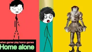 When a gamer plays horror game home alon at night (part 1)