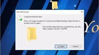 How to delete Undeletable file - Item not found error Urdu/hindi