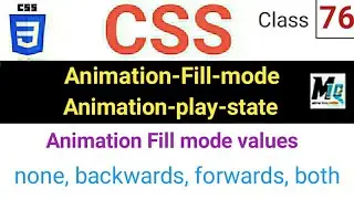 CSS Animation-Fill-mode & Animation-play-state  properties