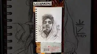 Нарисовал самого активного подписчика моего тг-#LELYAKOV ❤️‍🔥 #зарисовка #скетч #портрет