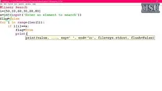 GE8161 Problem Solving and python Programming Laboratory 07   Linear Search