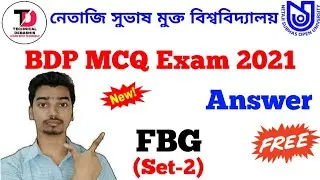 NSOU BDP FBG Final Exam Answer 2021 || FBG Final Exam 2021 || FBG MCQ For TEE Exam (Set-2)