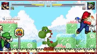 Mugen Mario and Yoshi vs Luigi and Toad