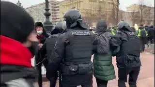 Задержания на акции в поддержку Навального 23 января 2021